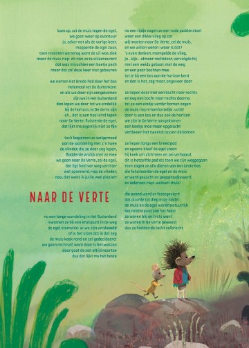 A4 kaart naar de verte staand
