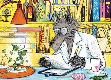 A6   ansichtkaarten voorjaar 2025   grote boze wolf voor