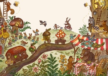 Het is druk in het bijzondere bos van beer